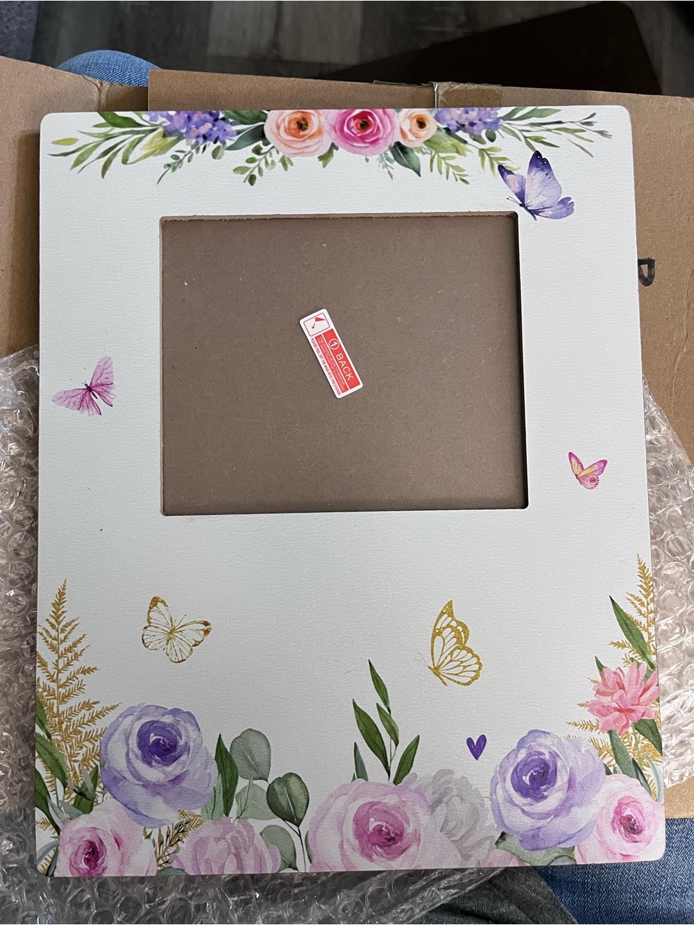 Floral Butterfly Ultrasound Picture Frame New In Box 4x6